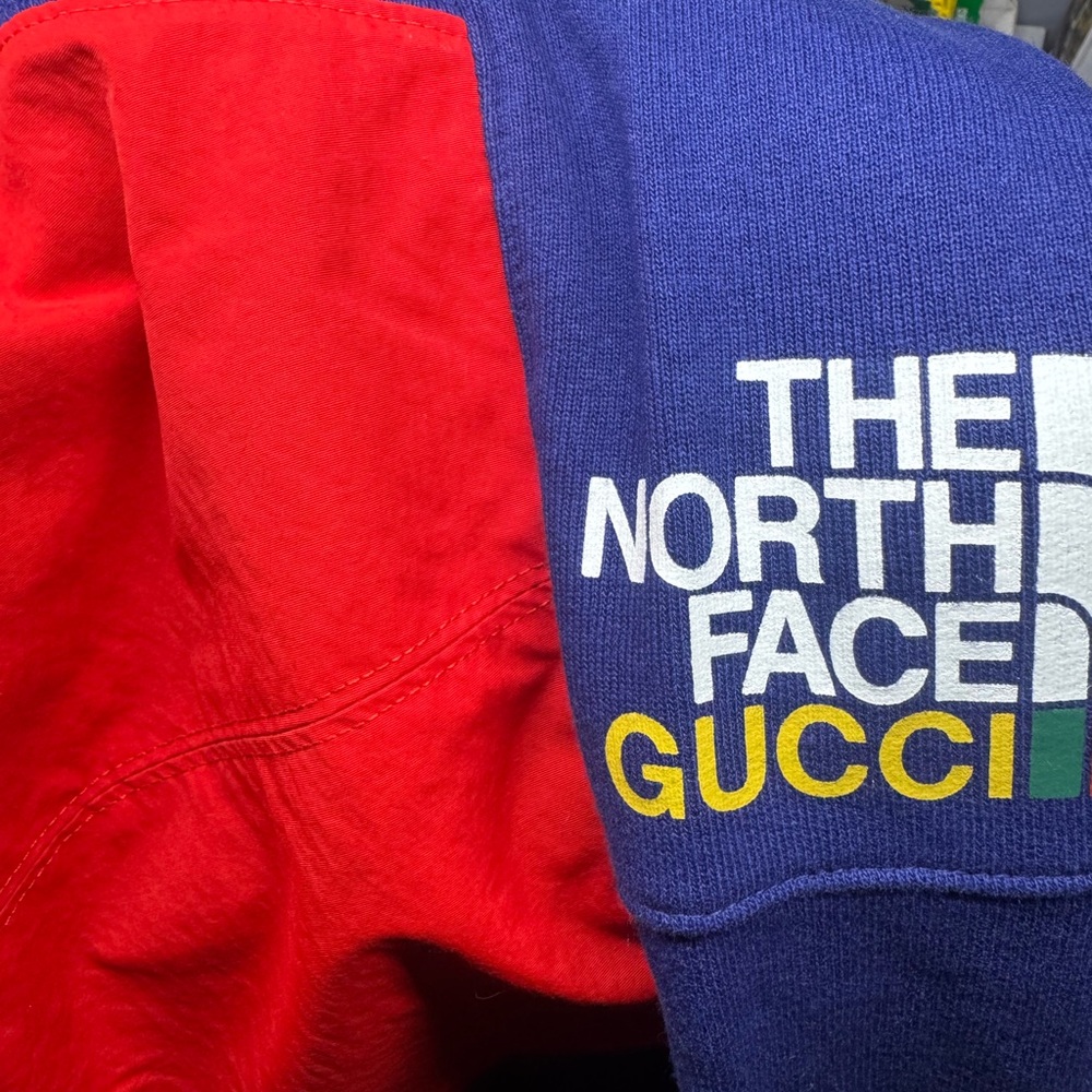 Gucci x The North Face Blue and Red Sweats
